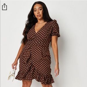 Brown Polka Dot Dress